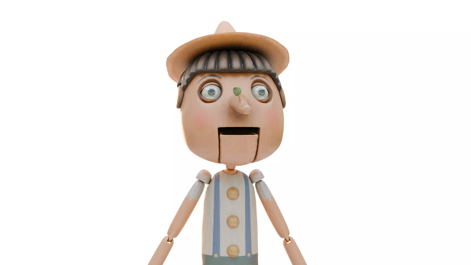 Pinocchio Low-poly 3D model_0