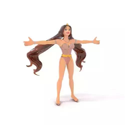 Elegant Princess Character Model Pack Low-poly 3D model
