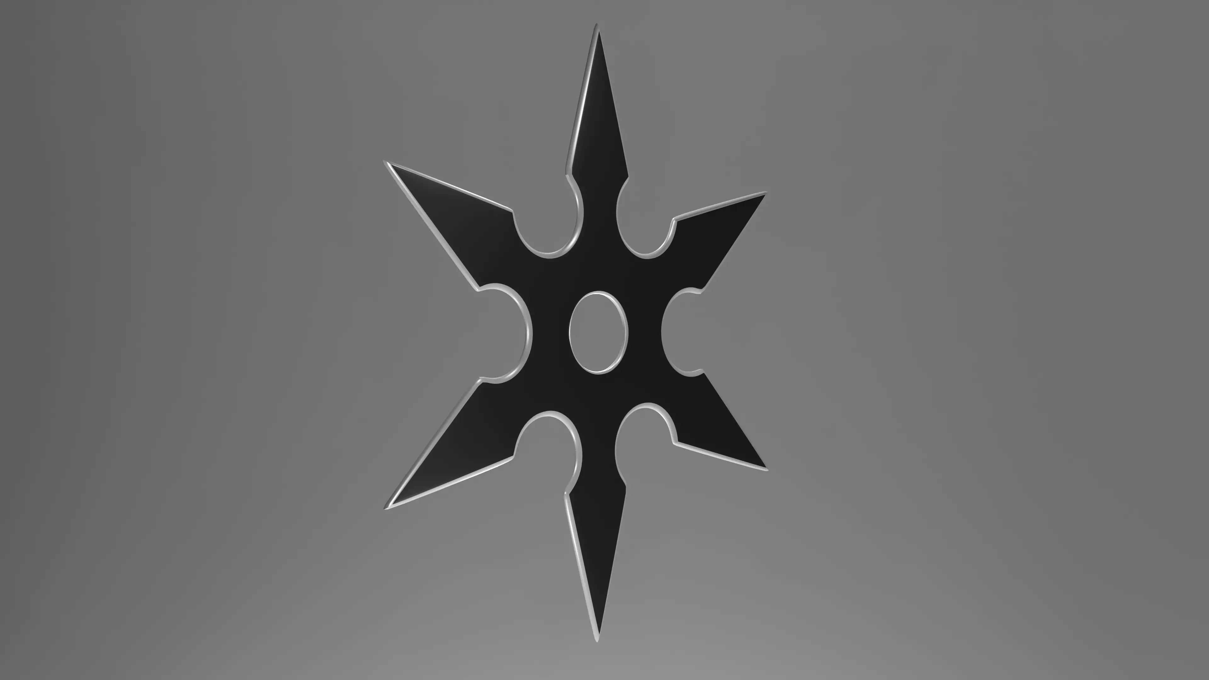 Shuriken ninja star 3 model Low-poly 3D model_3