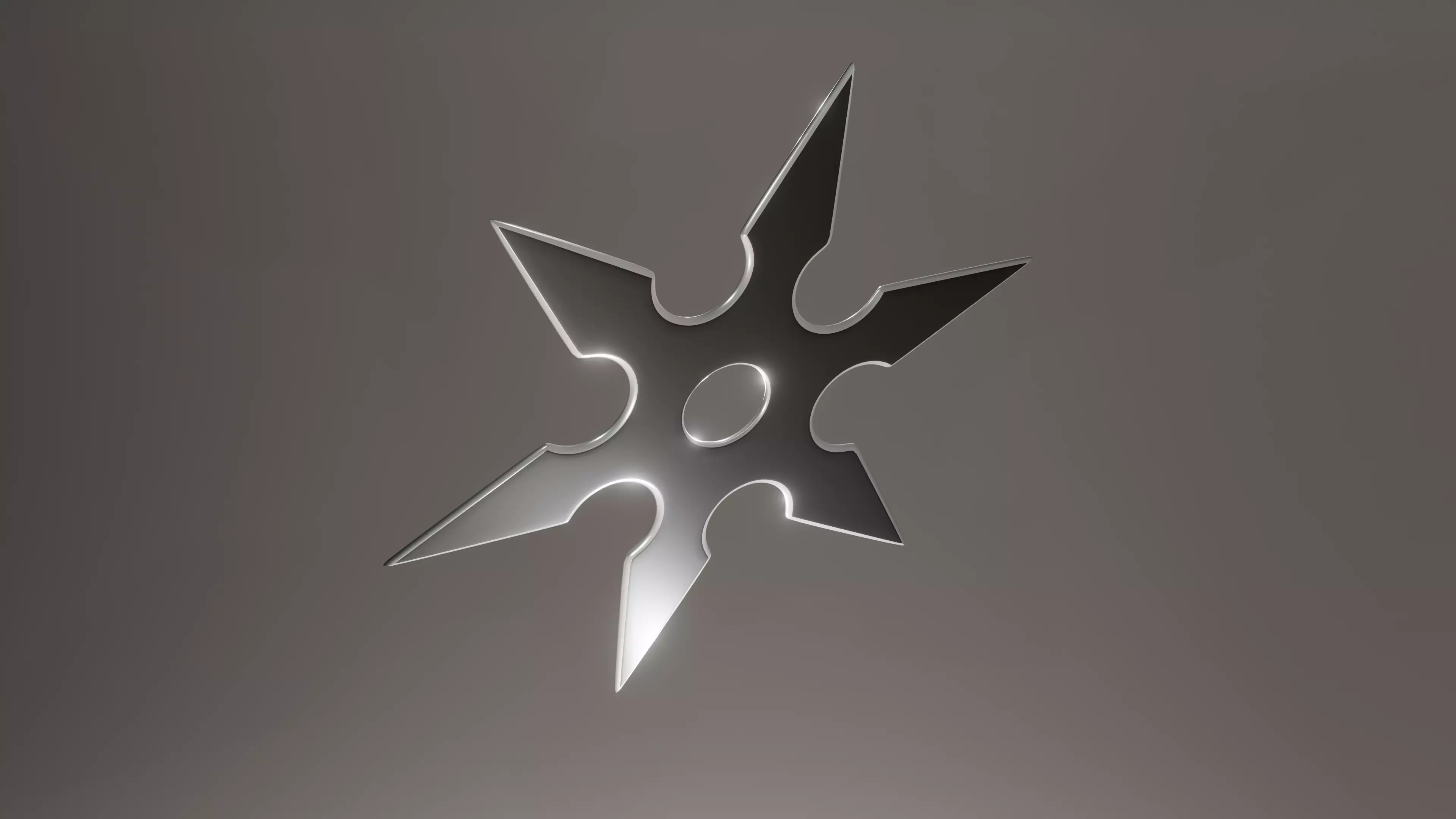 Shuriken ninja star 3 model Low-poly 3D model_0