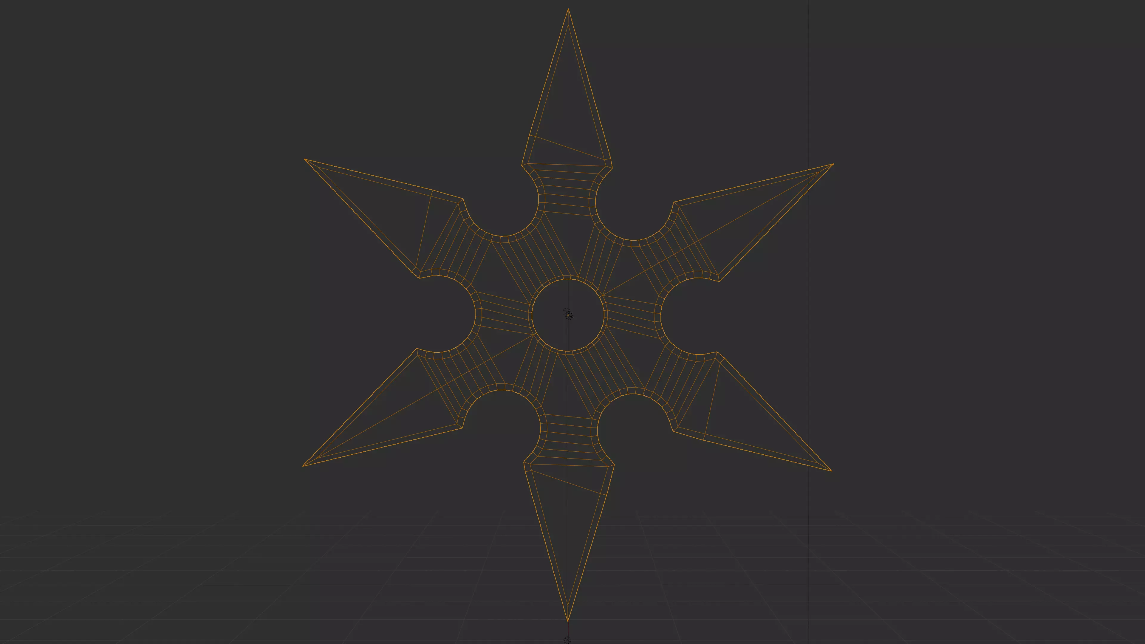 Shuriken ninja star 3 model Low-poly 3D model_4