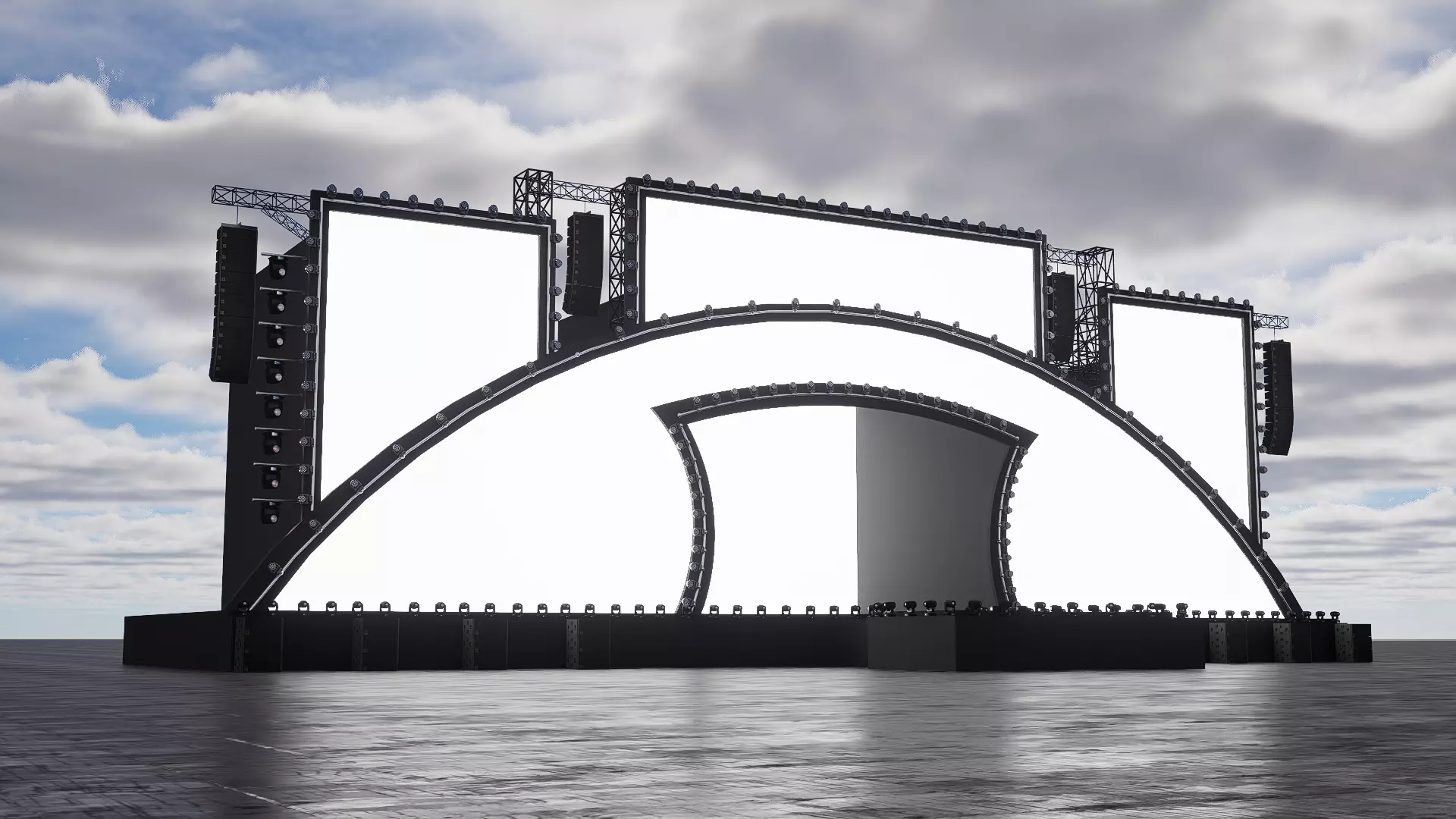 Festival - Concert Stage Model 3D model_2