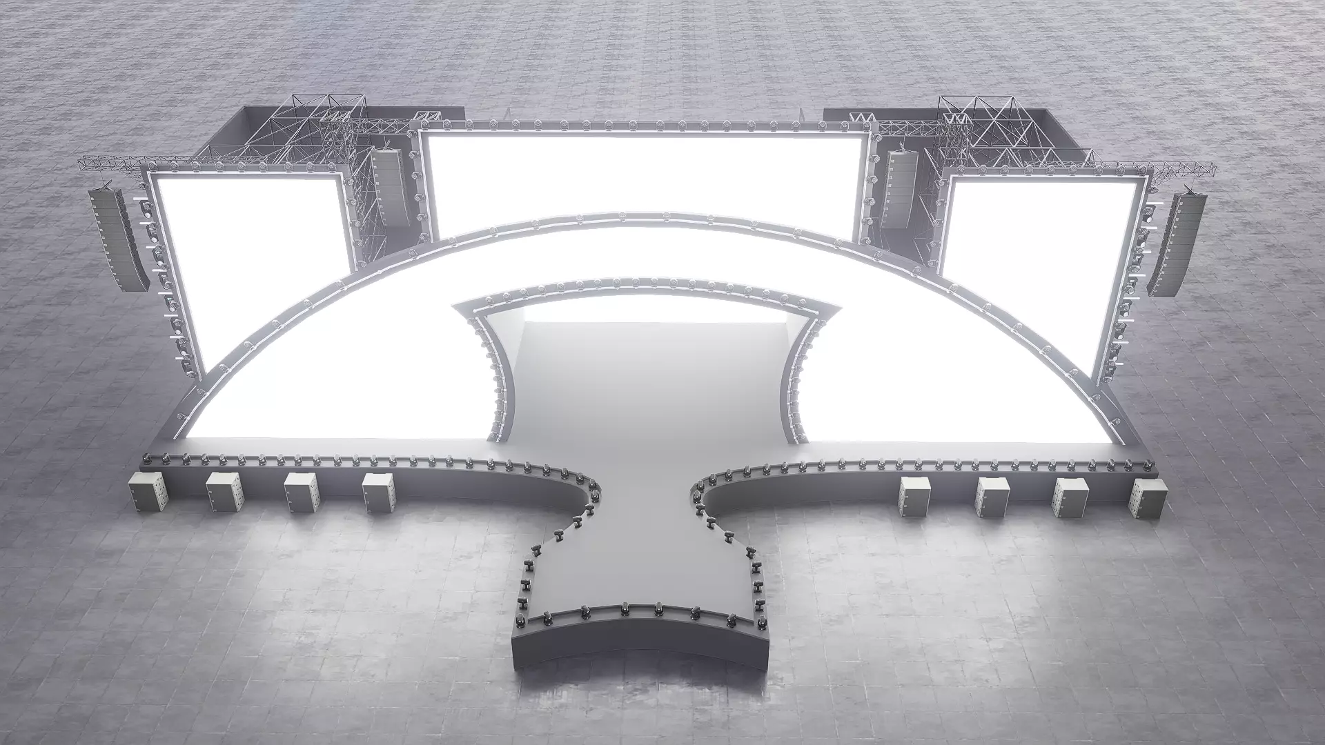 Festival - Concert Stage Model 3D model_1