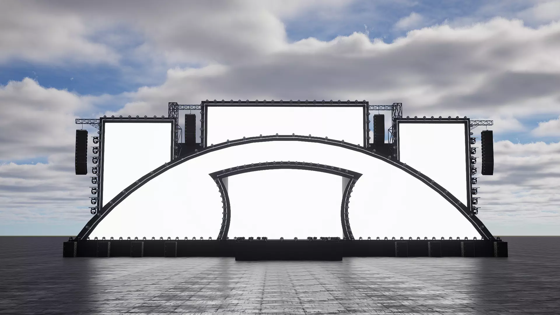 Festival - Concert Stage Model 3D model_0