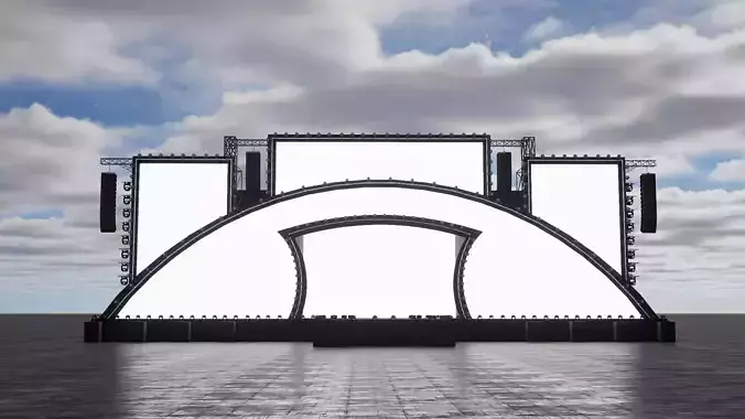 Festival - Concert Stage Model 3D model Festival - Concert Stage Model 3D model