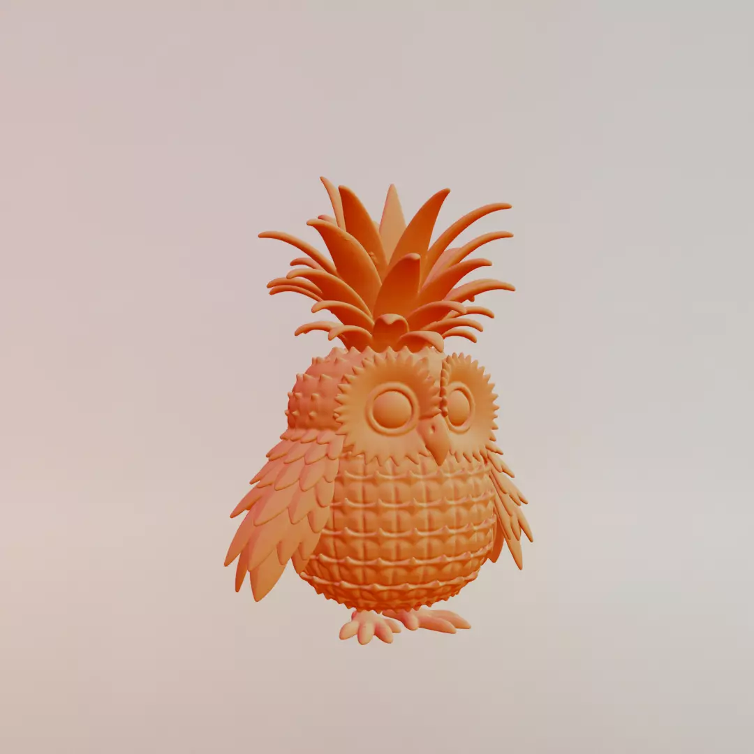 Ananasita Owlita Italian brainrot Printable 3D print model_12