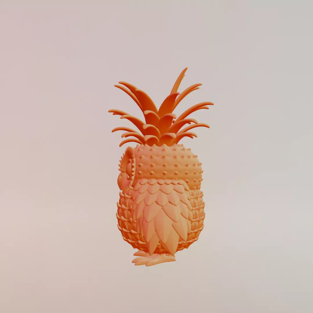 Ananasita Owlita Italian brainrot Printable 3D print model_4