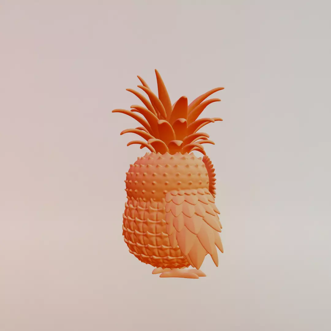 Ananasita Owlita Italian brainrot Printable 3D print model_9