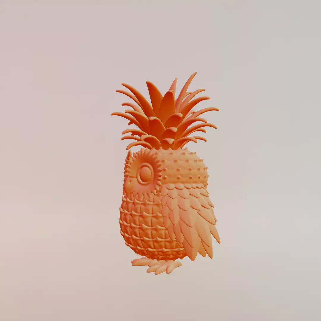 Ananasita Owlita Italian brainrot Printable 3D print model_3