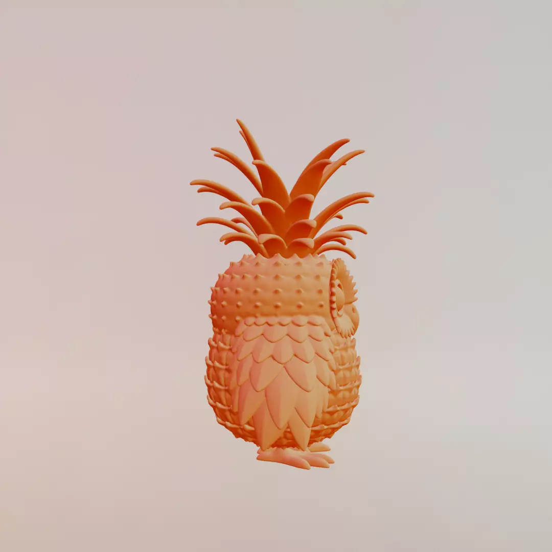 Ananasita Owlita Italian brainrot Printable 3D print model_10