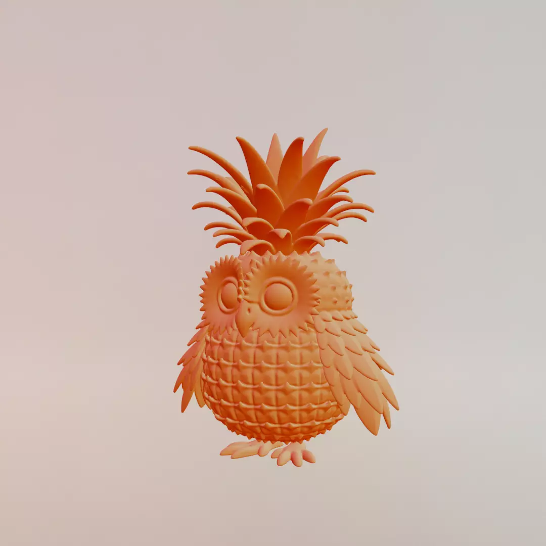 Ananasita Owlita Italian brainrot Printable 3D print model_2