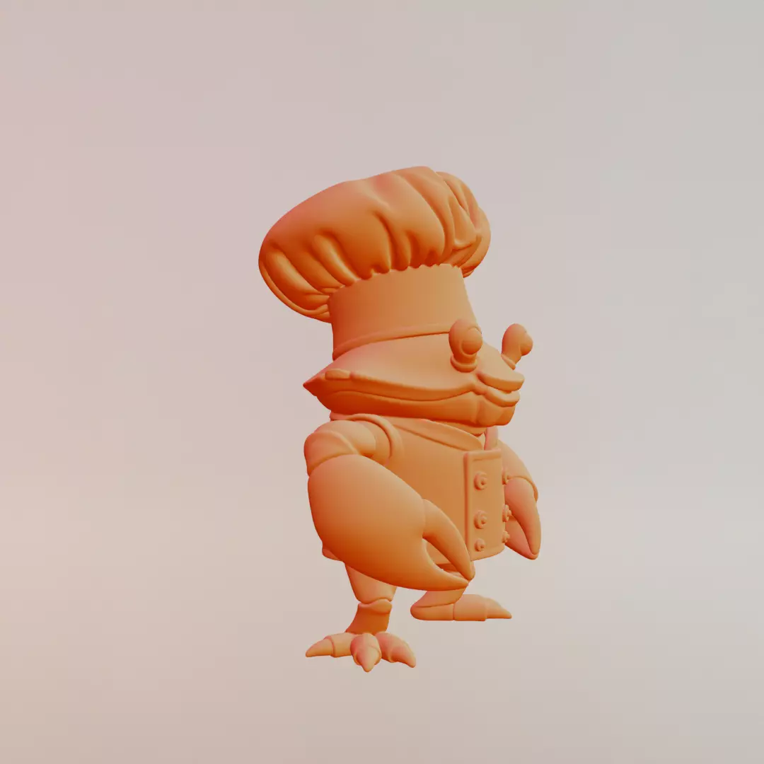 Chef Crabracadabra Italian brainrot Printable 3D print model_11