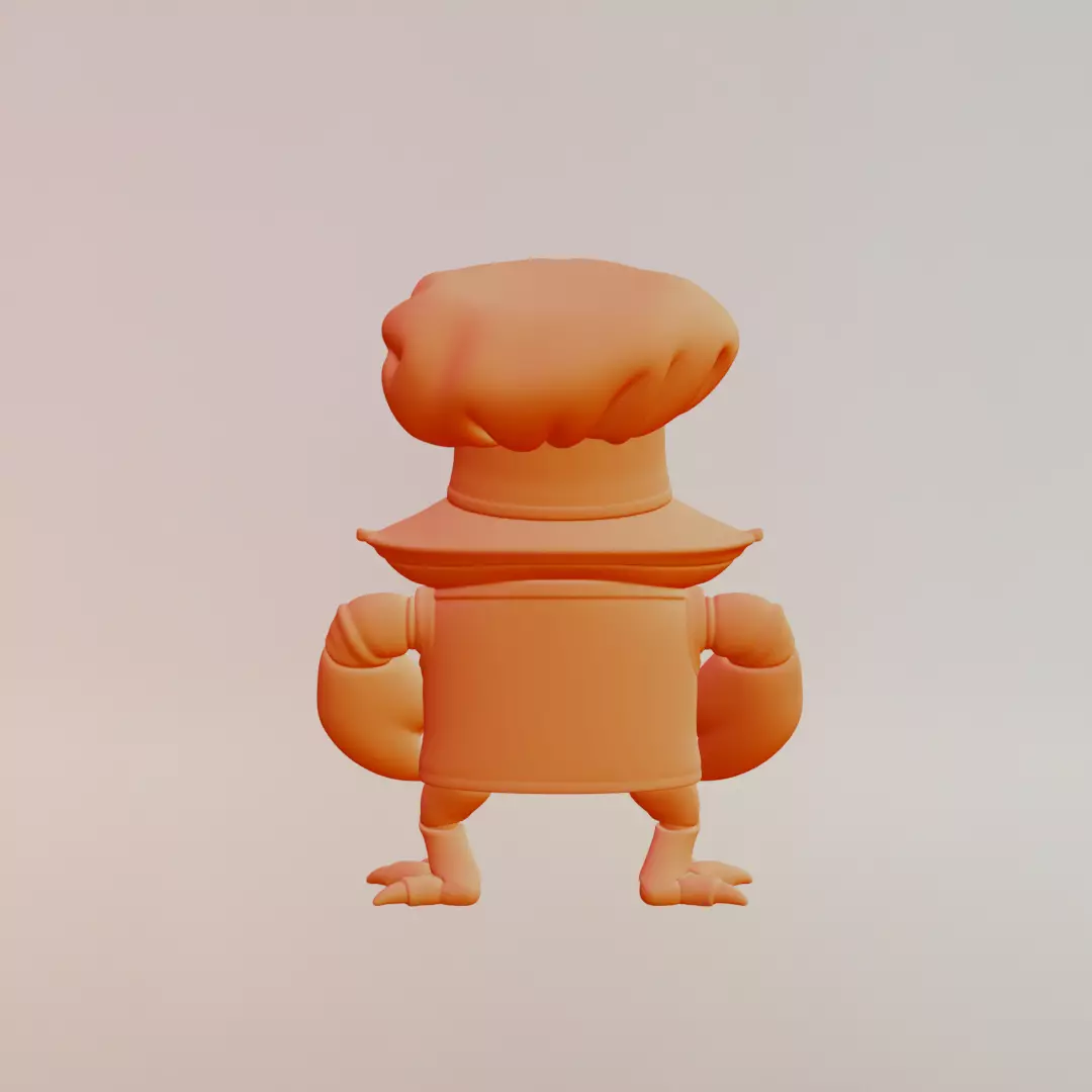 Chef Crabracadabra Italian brainrot Printable 3D print model_7