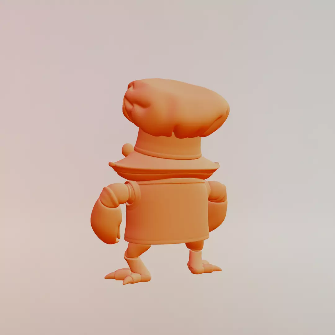 Chef Crabracadabra Italian brainrot Printable 3D print model_6