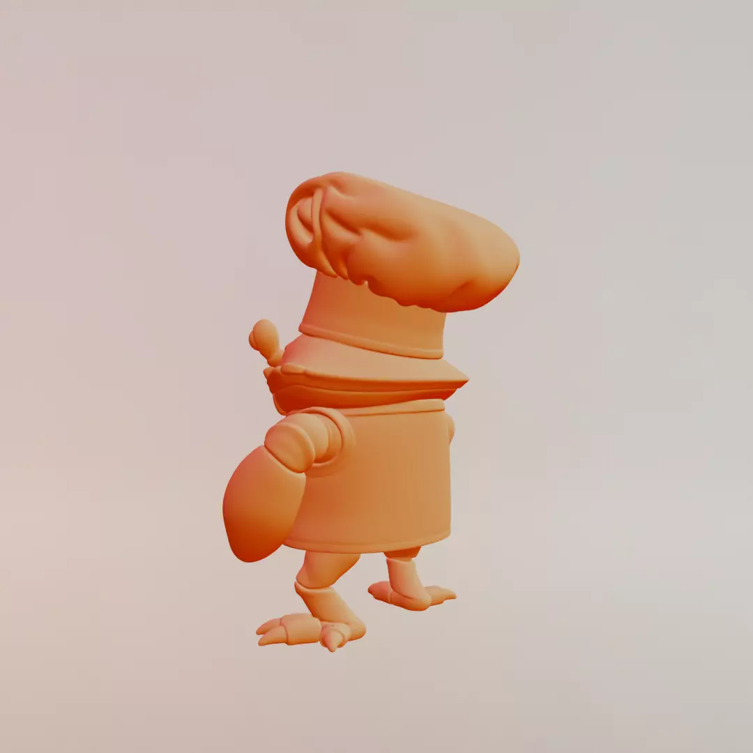 Chef Crabracadabra Italian brainrot Printable 3D print model_5