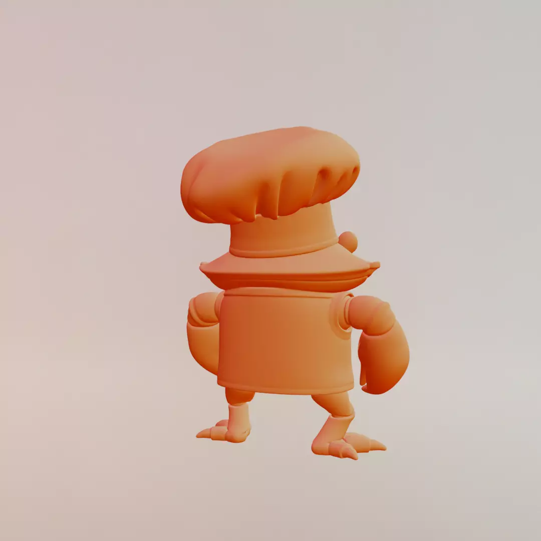Chef Crabracadabra Italian brainrot Printable 3D print model_8