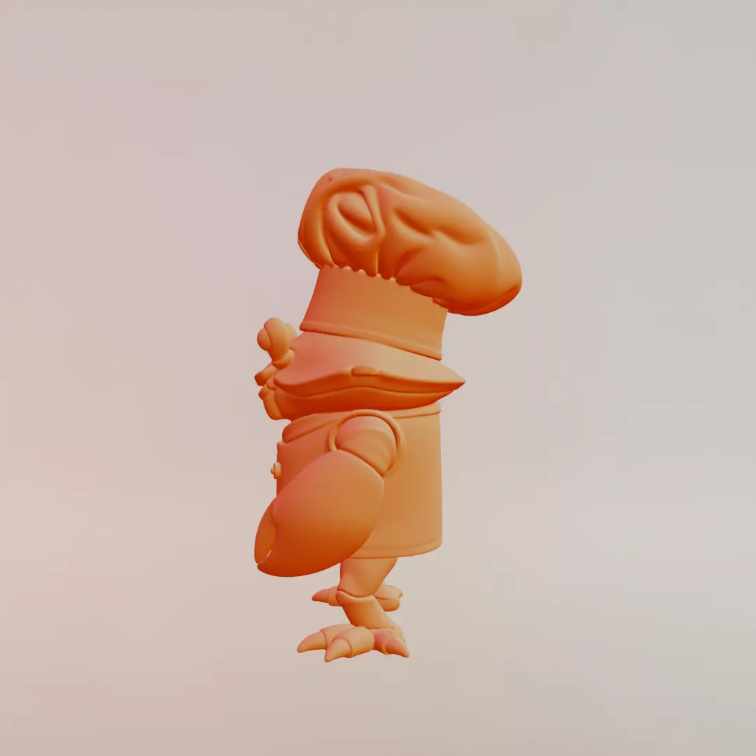 Chef Crabracadabra Italian brainrot Printable 3D print model_4