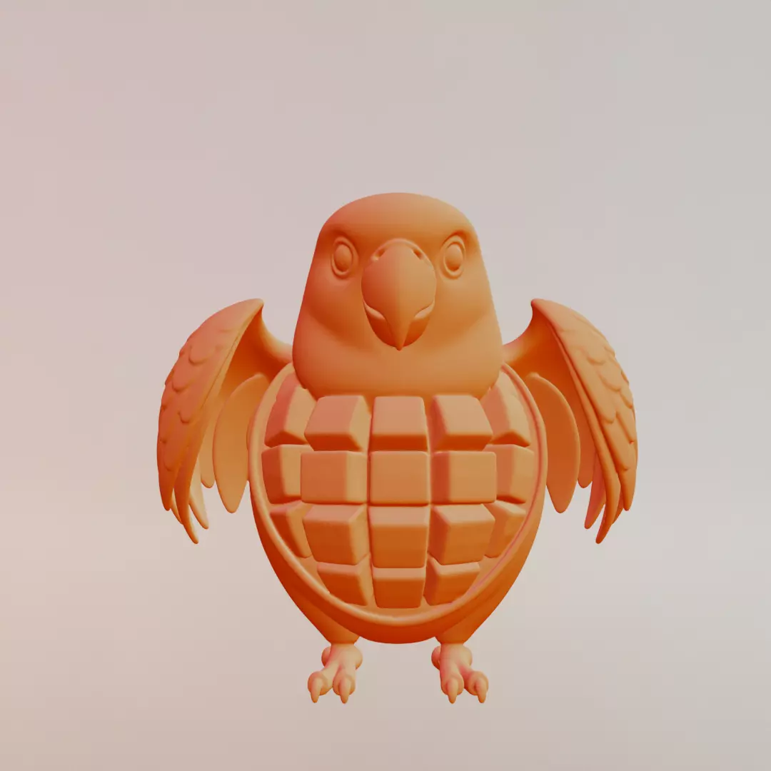 Mangolini Parrocini Italian brainrot Printable 3D print model_1