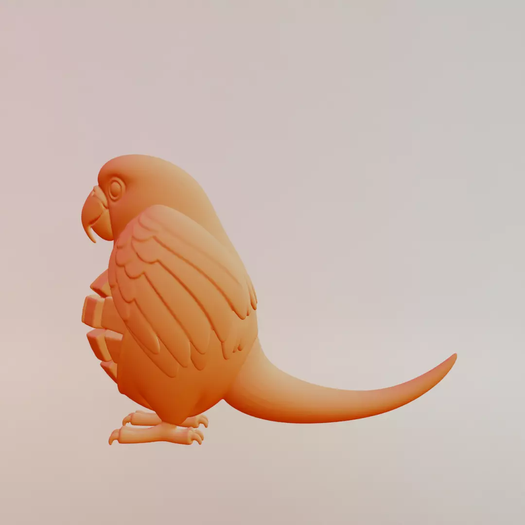 Mangolini Parrocini Italian brainrot Printable 3D print model_4