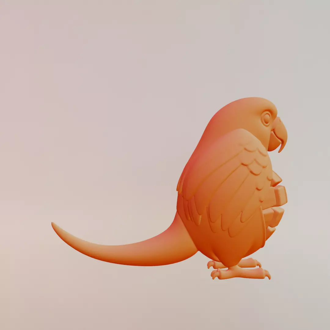 Mangolini Parrocini Italian brainrot Printable 3D print model_10