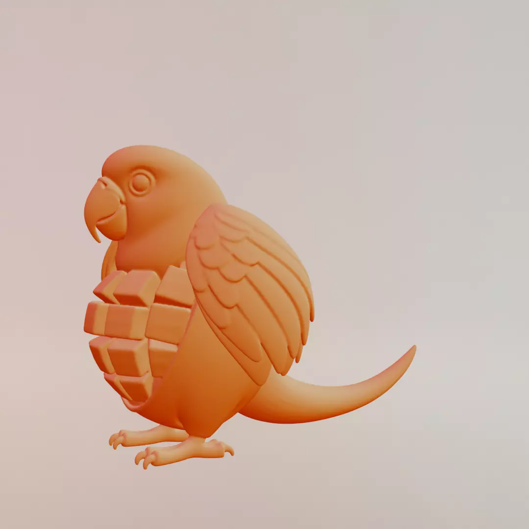 Mangolini Parrocini Italian brainrot Printable 3D print model_3