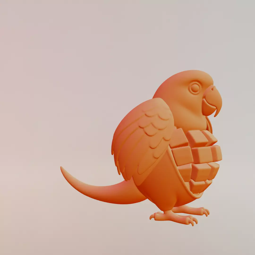 Mangolini Parrocini Italian brainrot Printable 3D print model_11