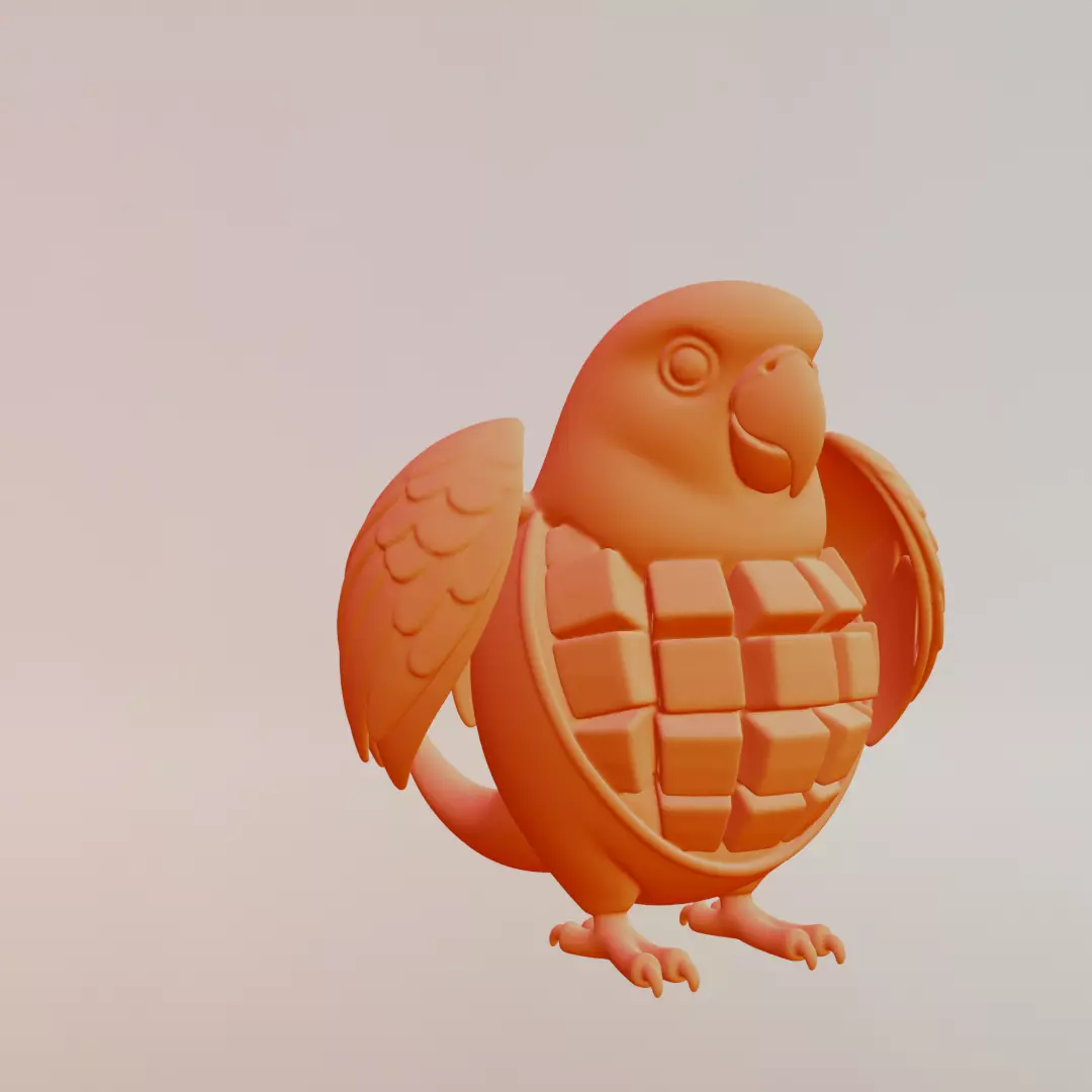 Mangolini Parrocini Italian brainrot Printable 3D print model_12