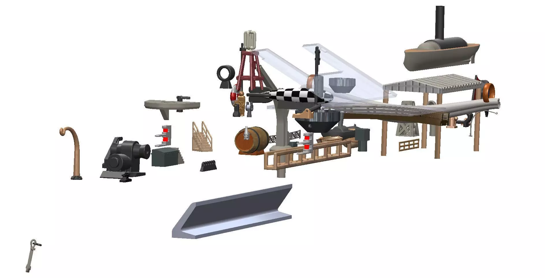 French warships 3D print model_17