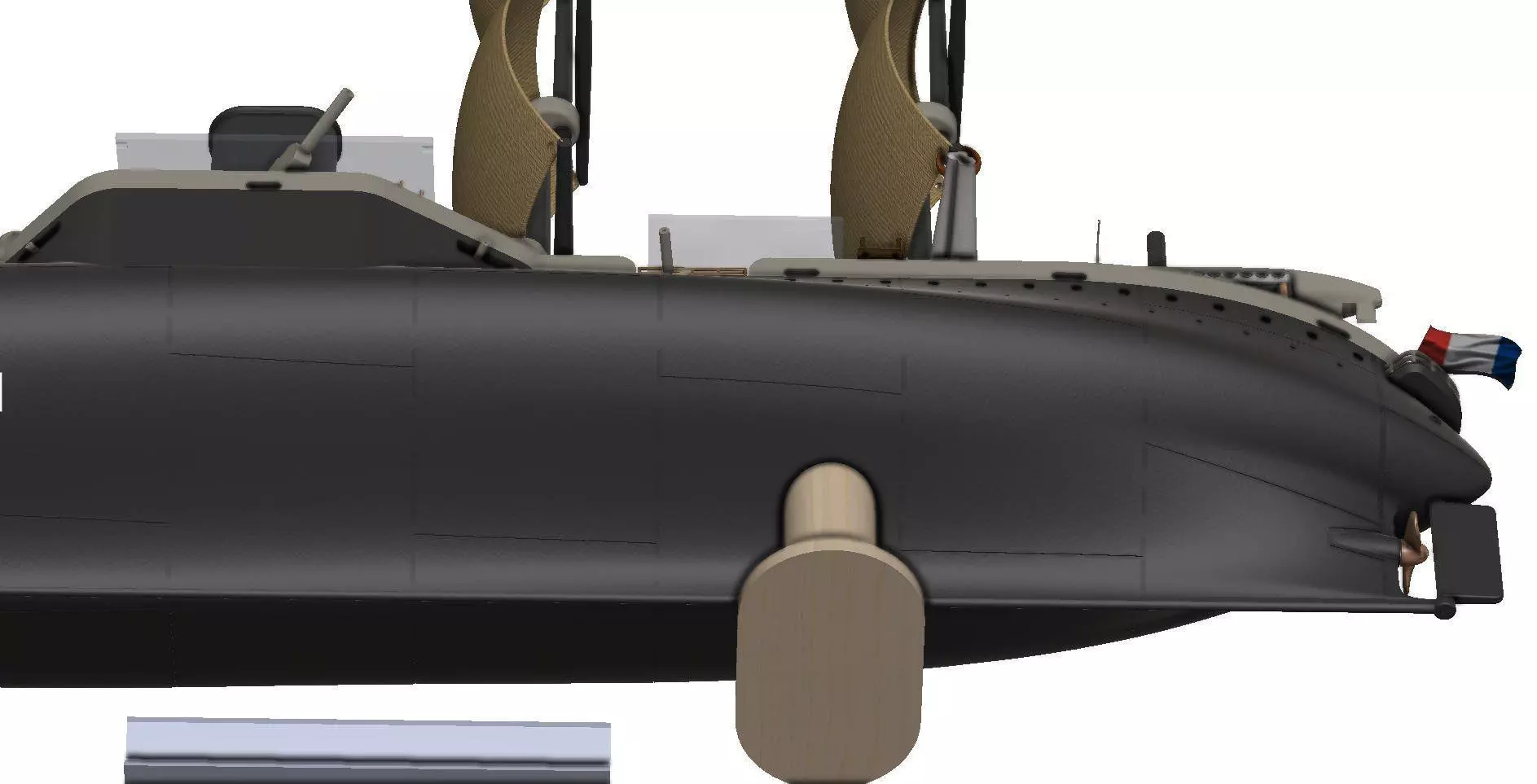 French warships 3D print model_14