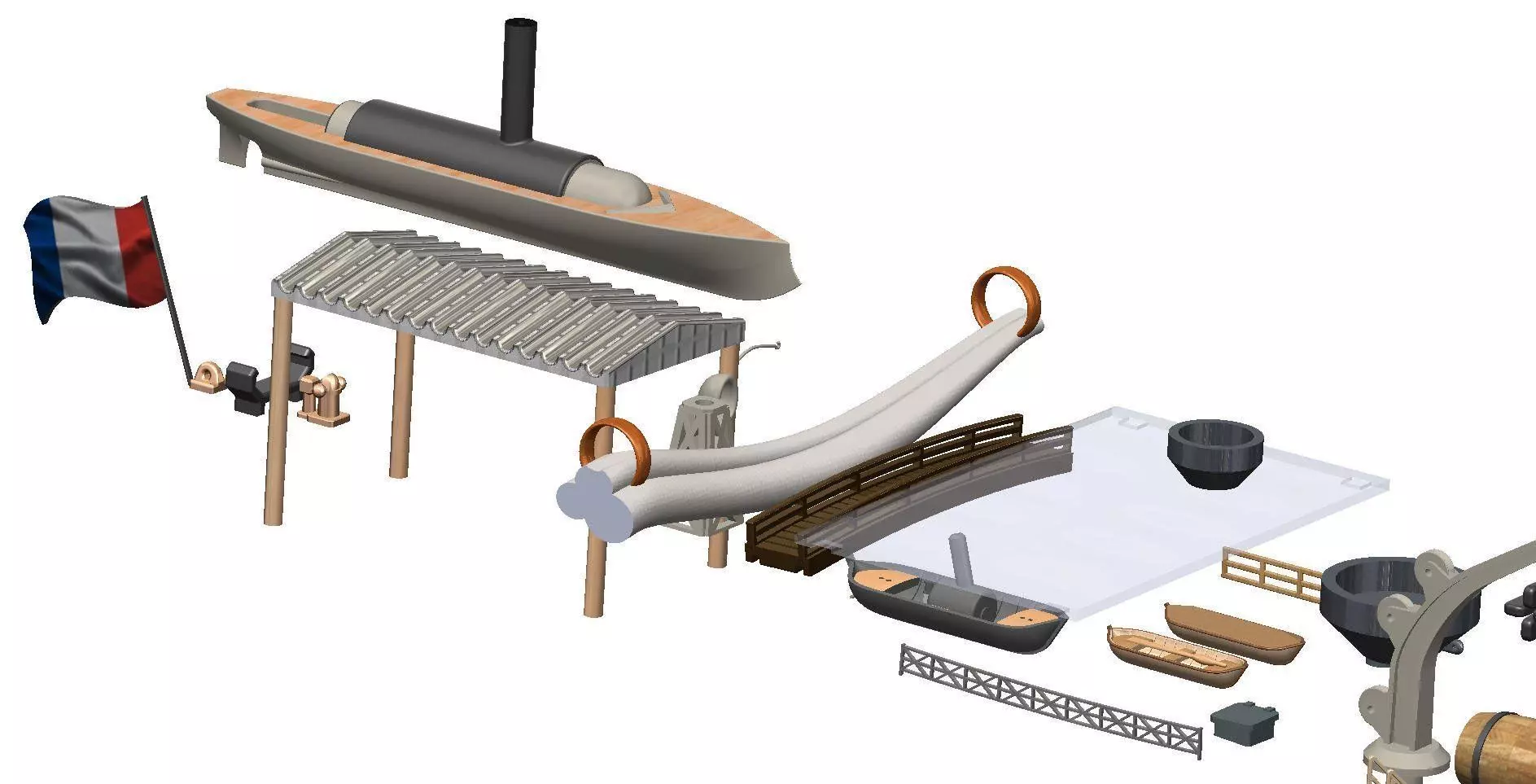 French warships 3D print model_15