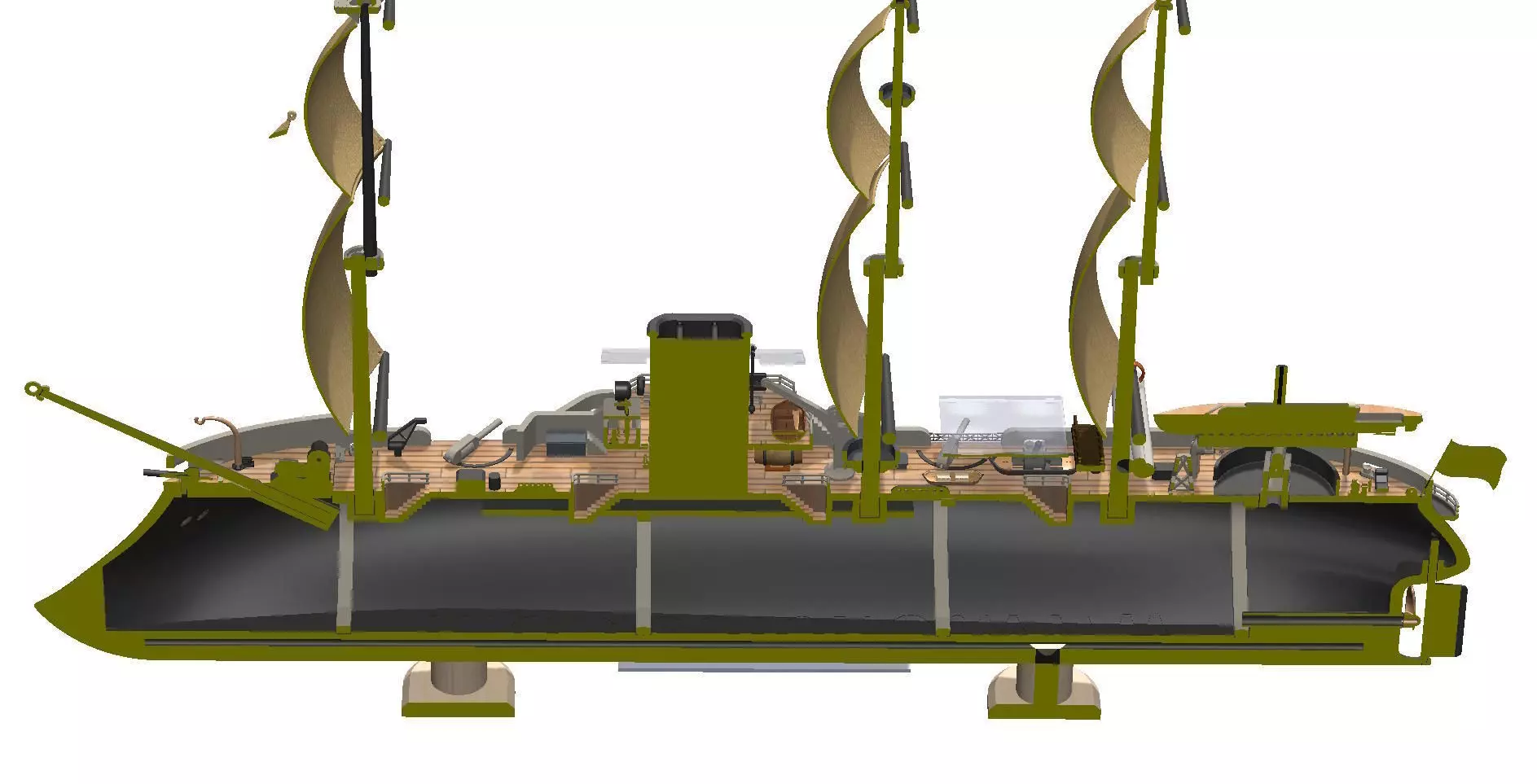 French warships 3D print model_8