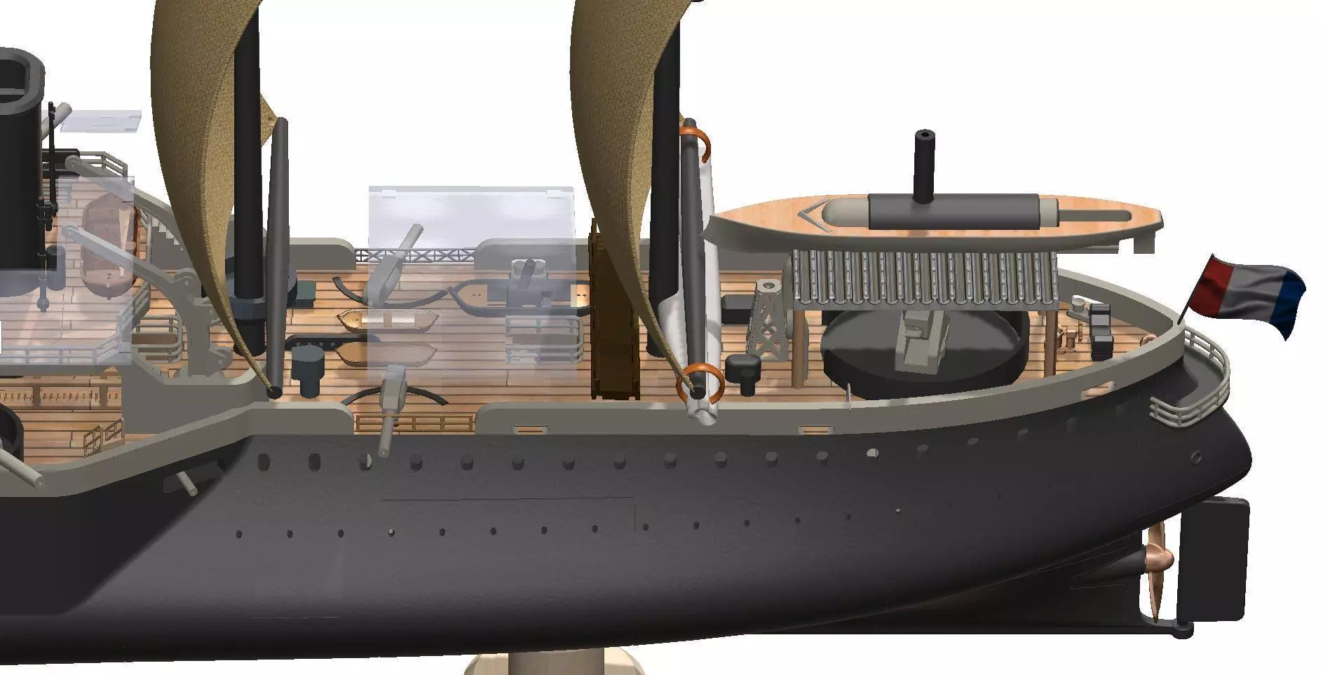 French warships 3D print model_6