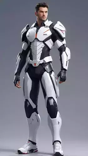 Futuristic Sci-Fi Soldier 3D Character Model