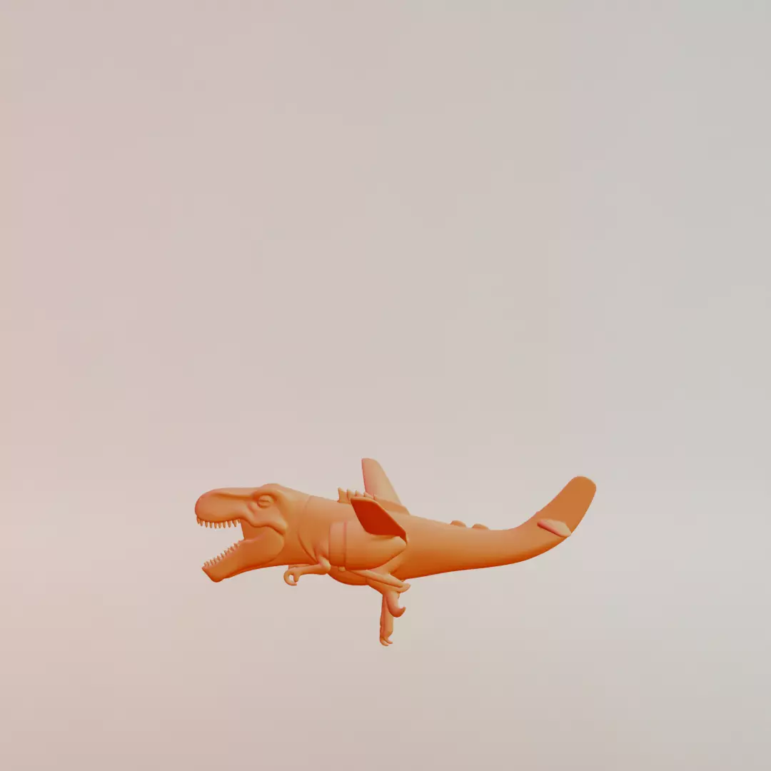 Nuclearo Dinossauro Italian brainrot Printable 3D print model_4