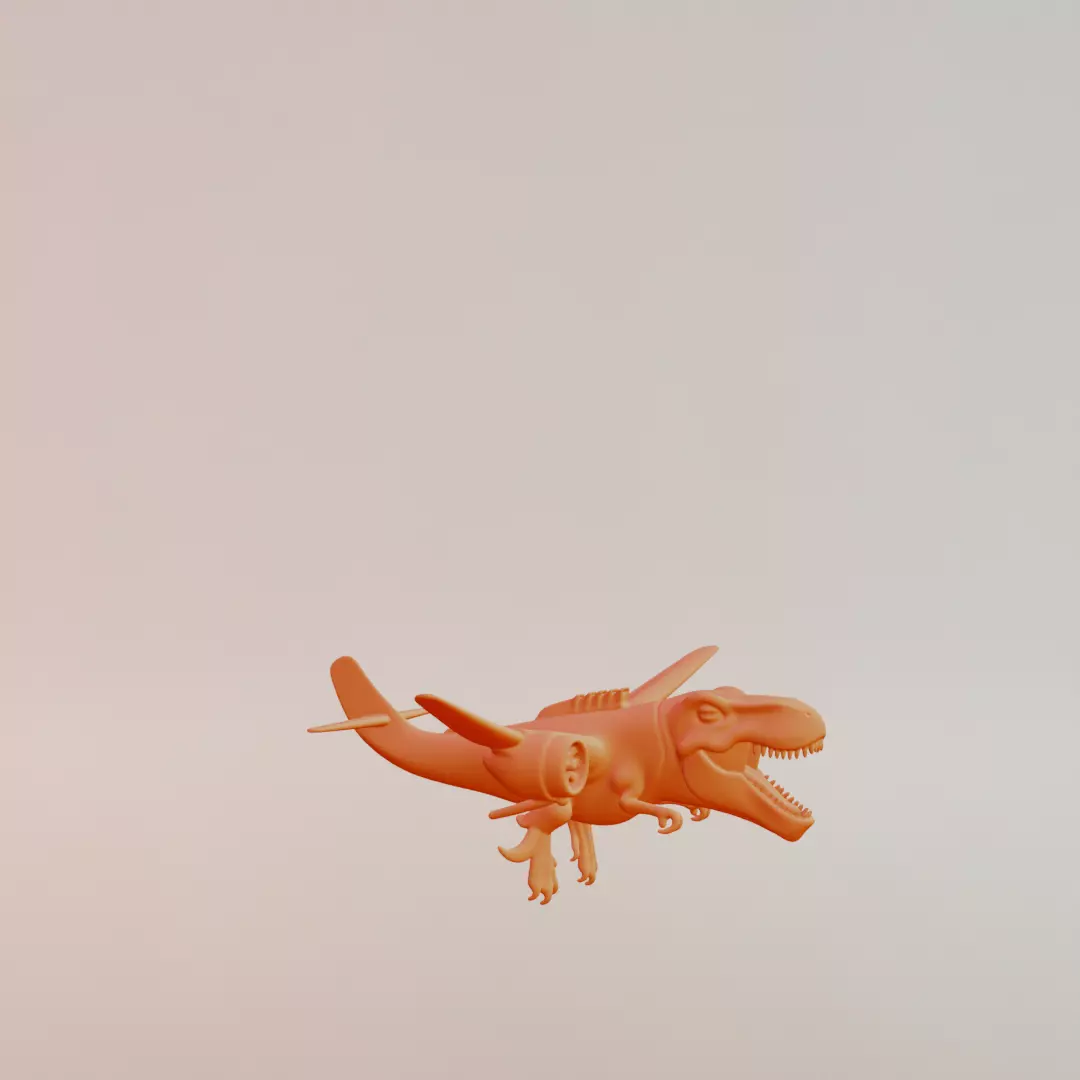 Nuclearo Dinossauro Italian brainrot Printable 3D print model_11