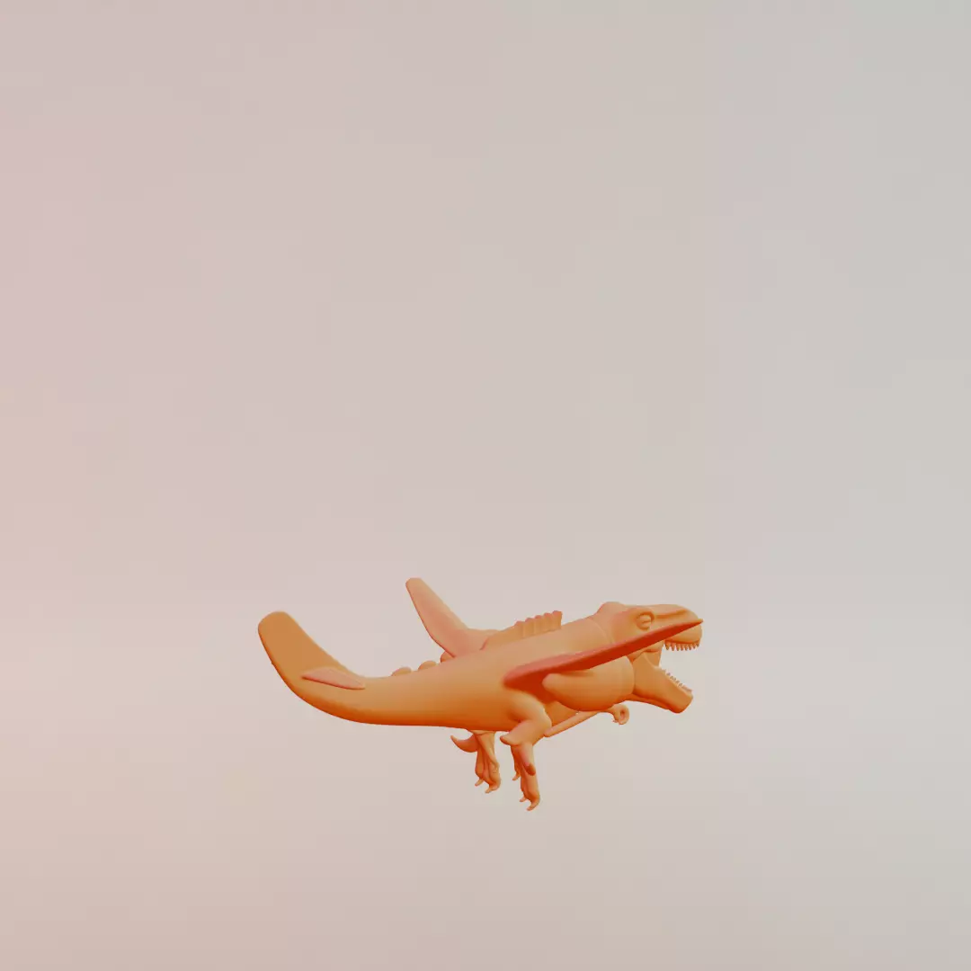 Nuclearo Dinossauro Italian brainrot Printable 3D print model_9