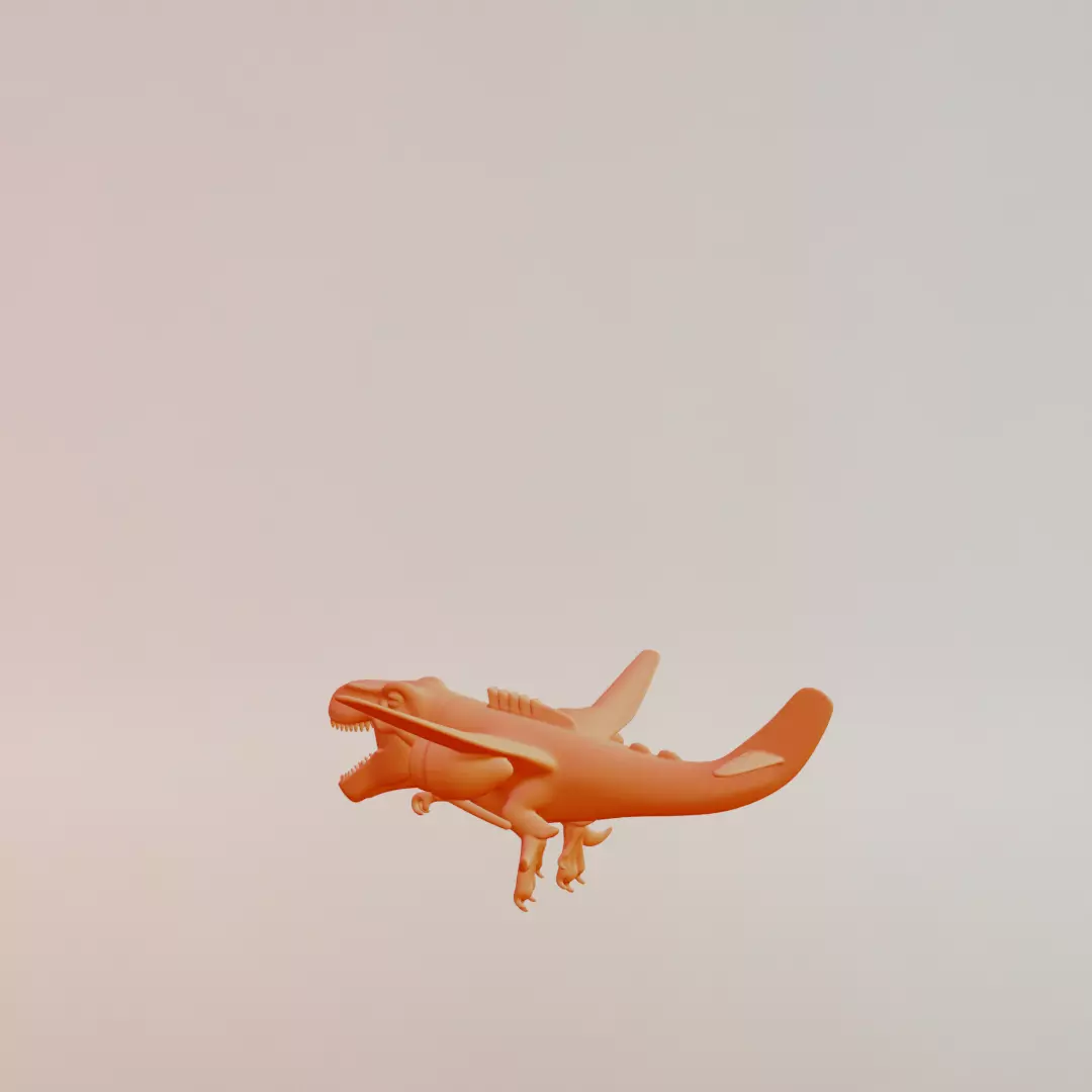 Nuclearo Dinossauro Italian brainrot Printable 3D print model_5