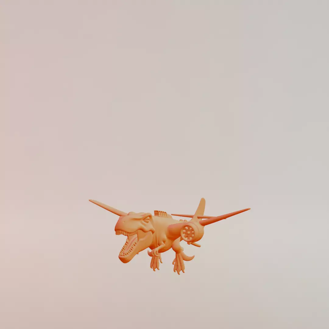 Nuclearo Dinossauro Italian brainrot Printable 3D print model_2