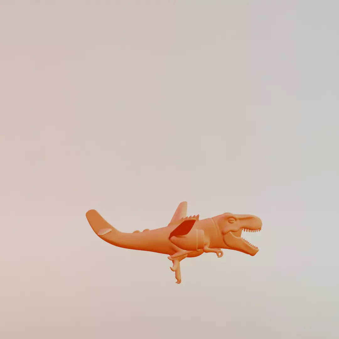 Nuclearo Dinossauro Italian brainrot Printable 3D print model_10