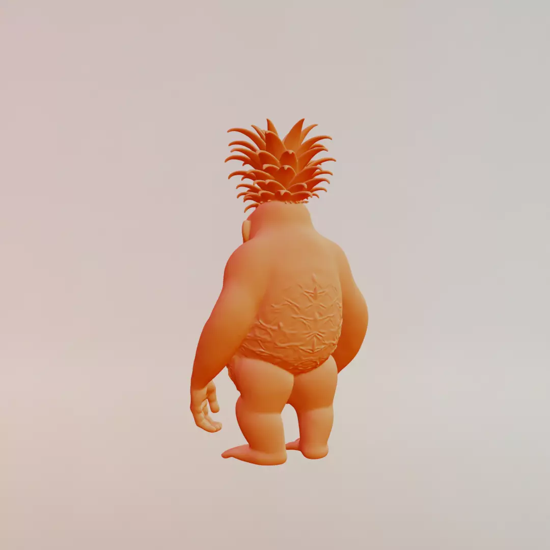 Orangutini Ananassini Italian brainrot Printable 3D print model_6