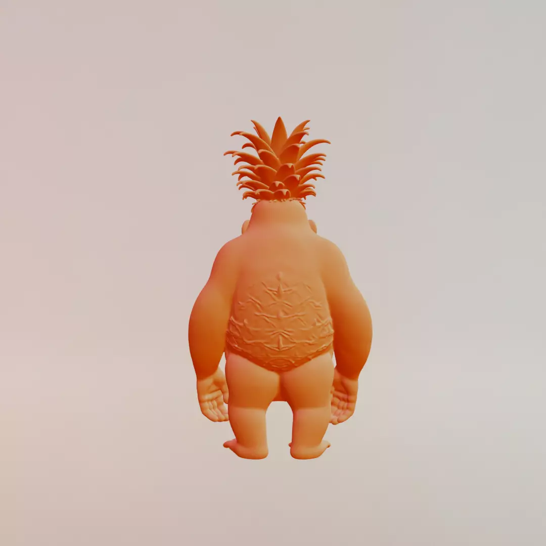 Orangutini Ananassini Italian brainrot Printable 3D print model_7