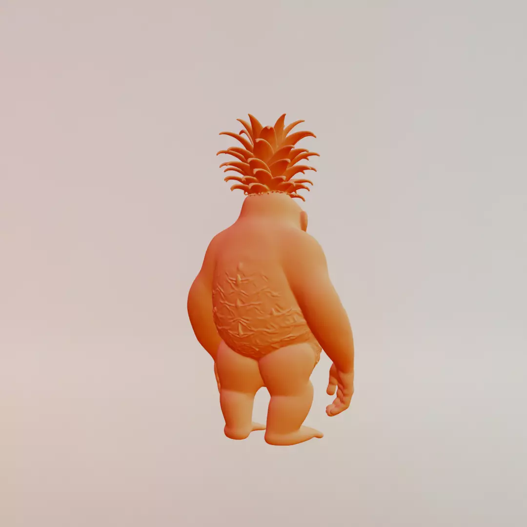 Orangutini Ananassini Italian brainrot Printable 3D print model_8