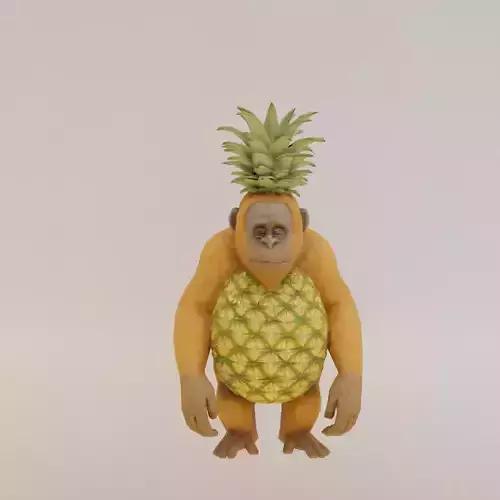 Orangutini Ananassini Italian brainrot Printable 3D print model