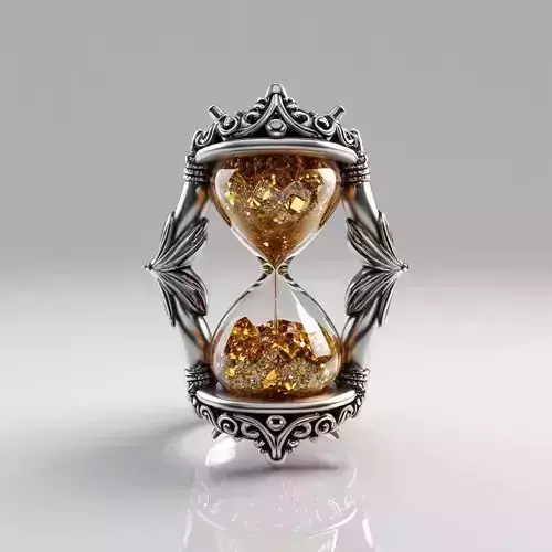 Royal Hourglass of Time - Ornate Fantasy Artifact
