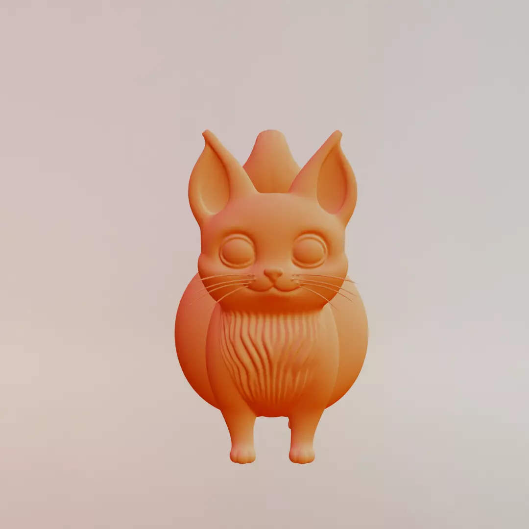 Peachi Foxilini Italian brainrot Printable 3D print model_1