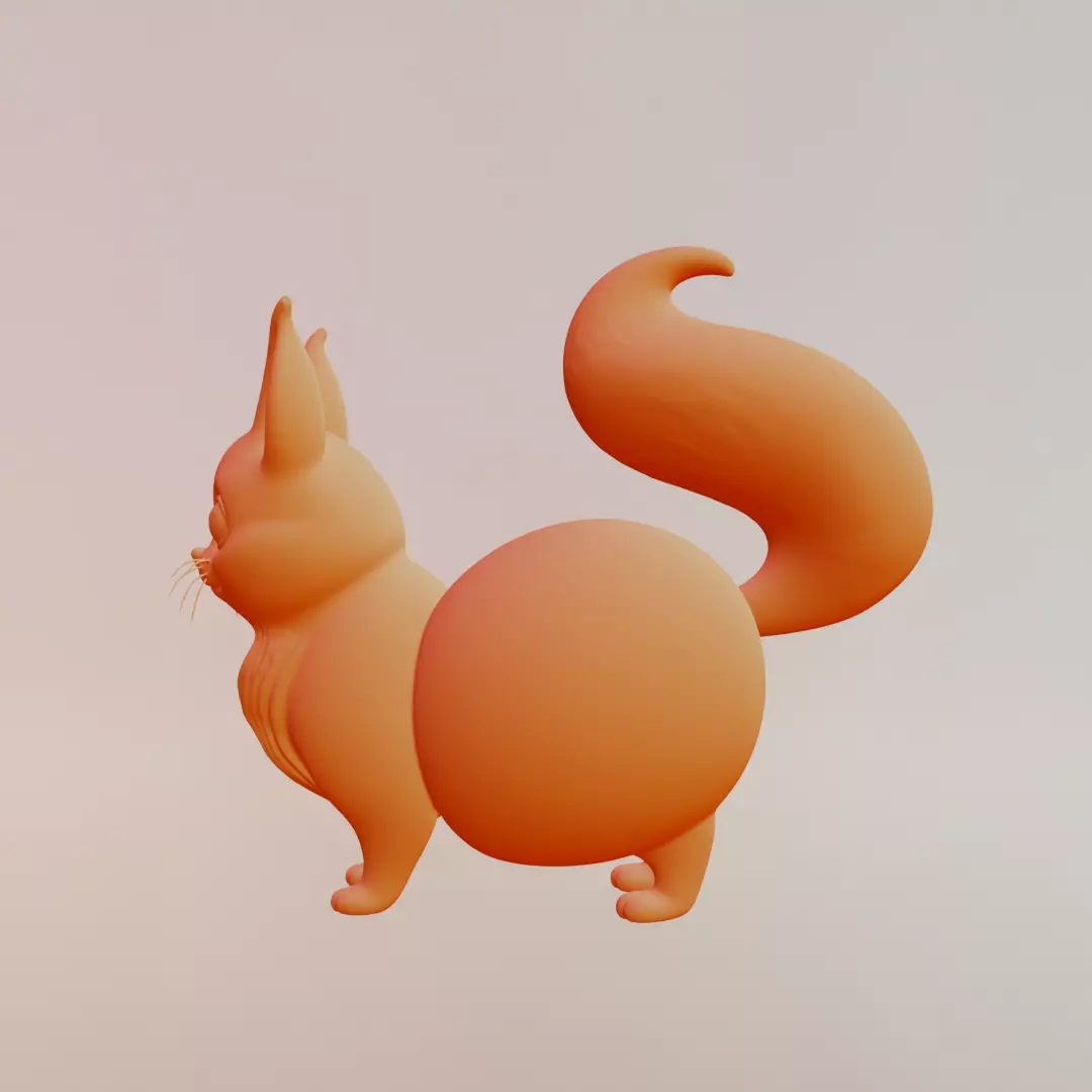 Peachi Foxilini Italian brainrot Printable 3D print model_4