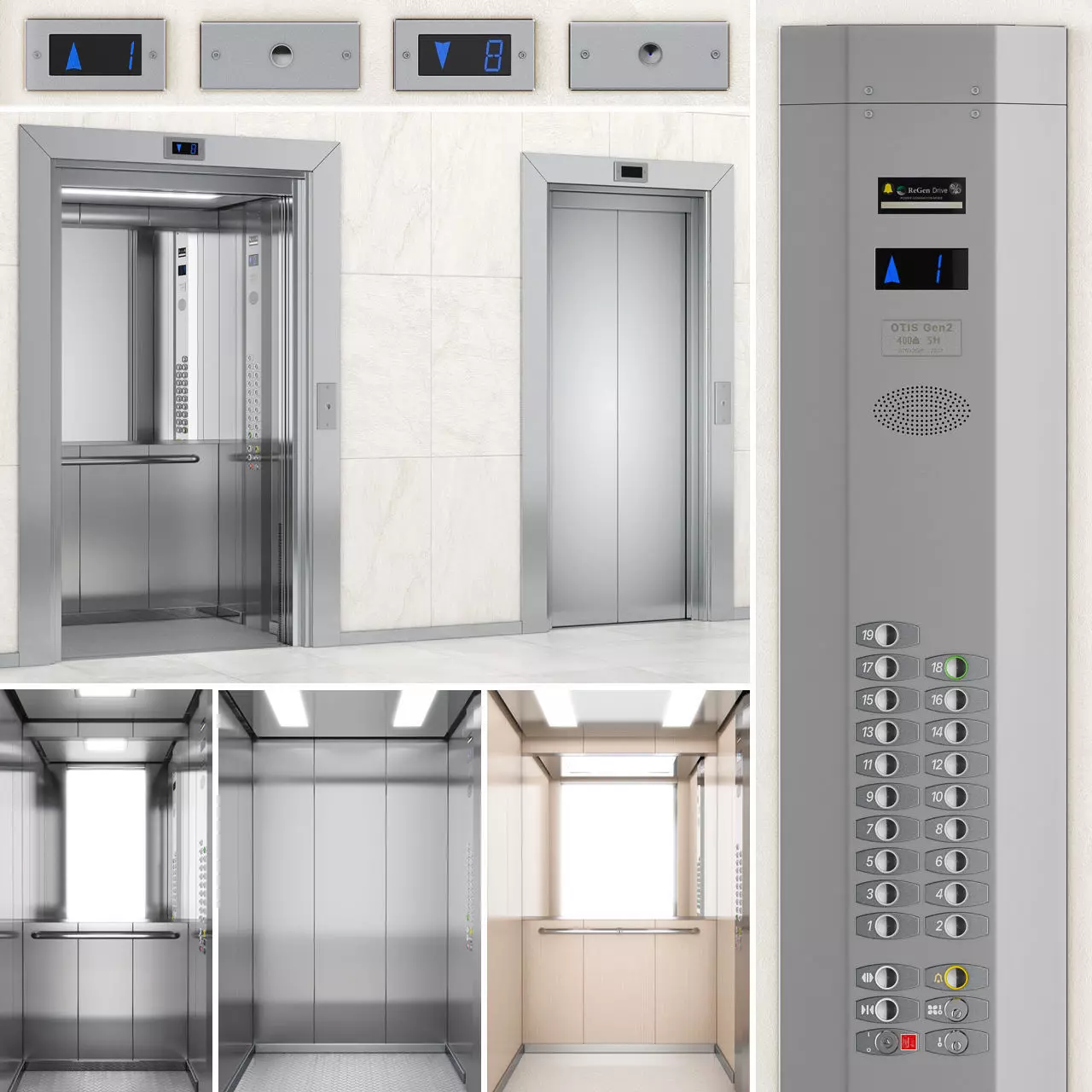 OTIS Gen 2 Elevator 3D model_1