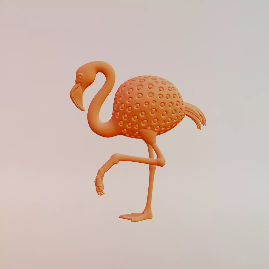 Strawberelli Flamingelli Italian brainrot Printable 3D print model_1