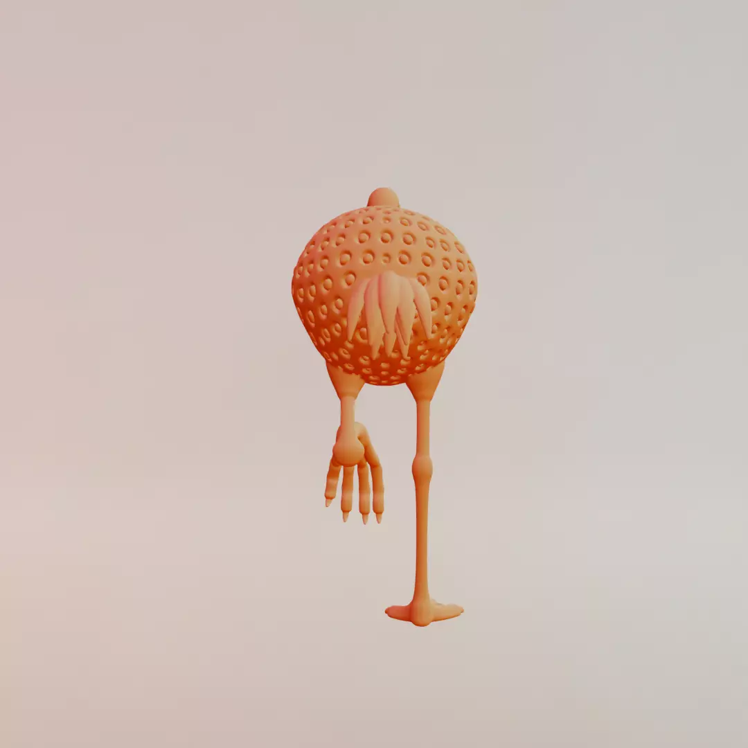 Strawberelli Flamingelli Italian brainrot Printable 3D print model_4