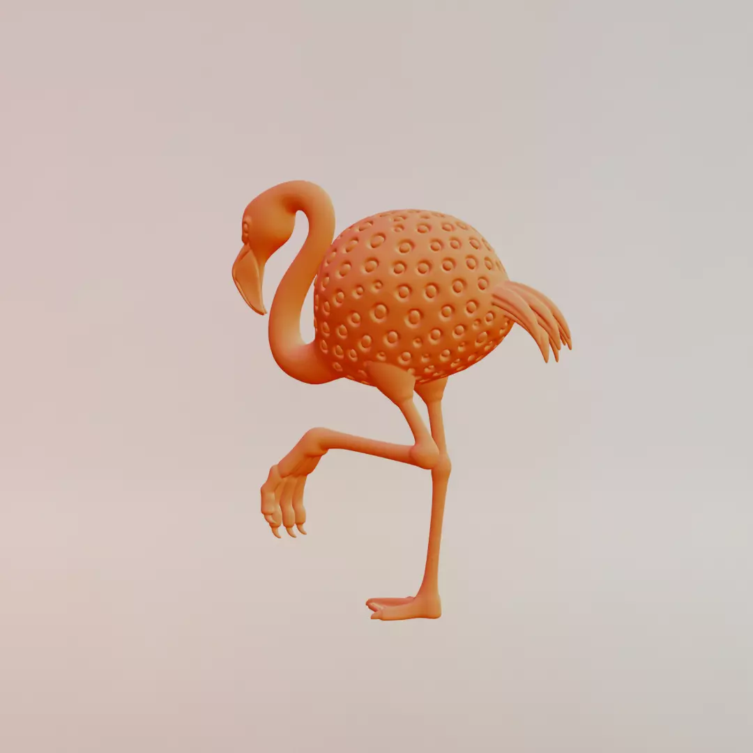 Strawberelli Flamingelli Italian brainrot Printable 3D print model_2